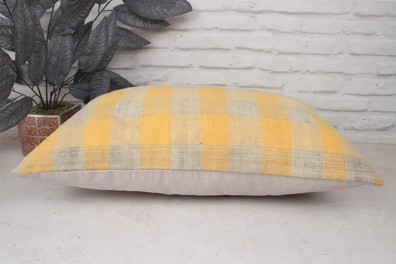 Interior Designer Pillow, Cushion, Kilim Cushion Sham, Nautical Throw Cushion, Lounge Throw Cushion, 16x24 Yellow Pillow, Kilim Pillow Cover - 5