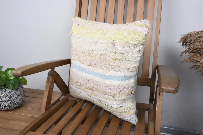 Home Decor Pillow, Accent Throw Pillow Case, Anatolian Pillow, Kilim Pillow, Retro Pillow Sham, Pillow, 18x18 Yellow Pillow, Handmade Kilim Cushion - 3