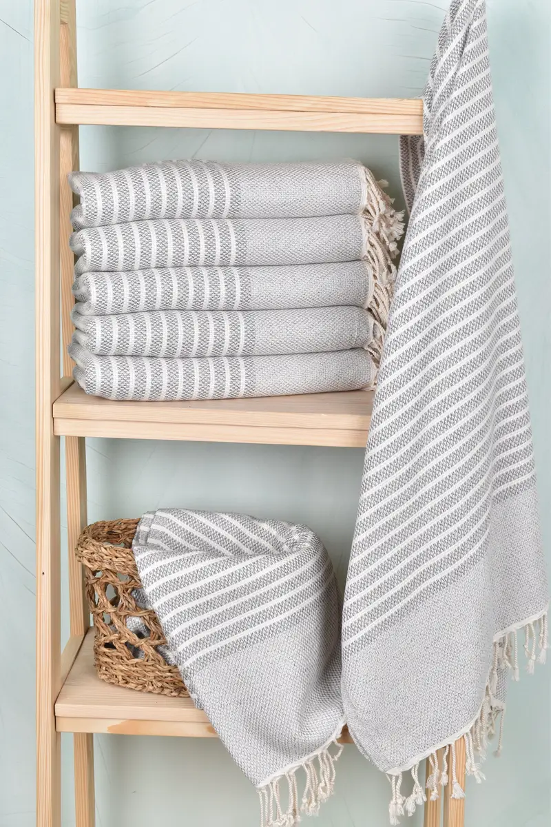 76x40 Cotton Striped Towel, Turkish Towel Beach, Custom Bath Towel, Monogram Towels, Employee Gifts, Custom Wedding Gift, Bachelorette Party Gifts - 3