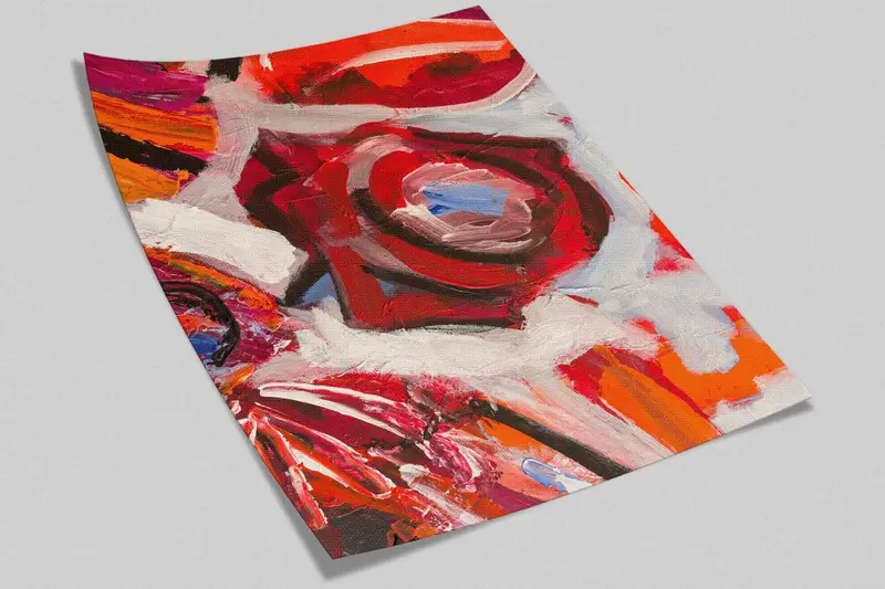 Modern Wall Art, Oil Digital Paper, Abstract Rose Wall Art, Abstract Rose Painting Digital Paper, Stylish 3D Wallpaper, Flowers Wall Art, - 8