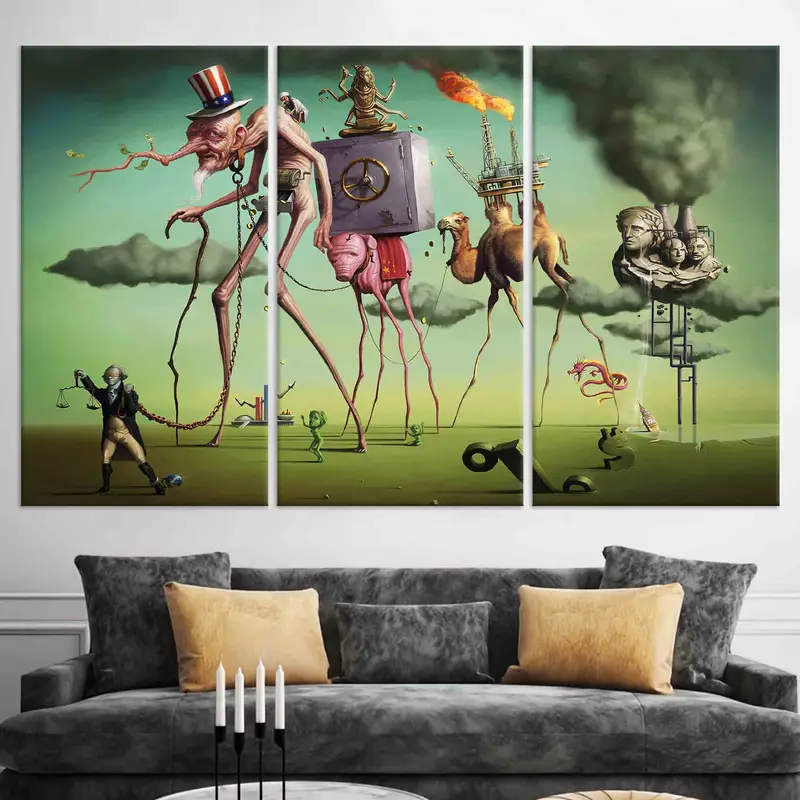 Salvador Dali Amerikan Rüyası, Tuval Duvar Sanatı, Dali Duvar Dekoru, Aziz Anthony'nin Temptasyonu, Gerçeküstü Duvar Sanatı, Duvar Dekoru, - 3