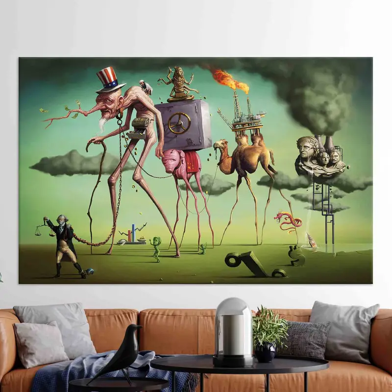 Salvador Dali Amerikan Rüyası, Tuval Duvar Sanatı, Dali Duvar Dekoru, Aziz Anthony'nin Temptasyonu, Gerçeküstü Duvar Sanatı, Duvar Dekoru, - 2