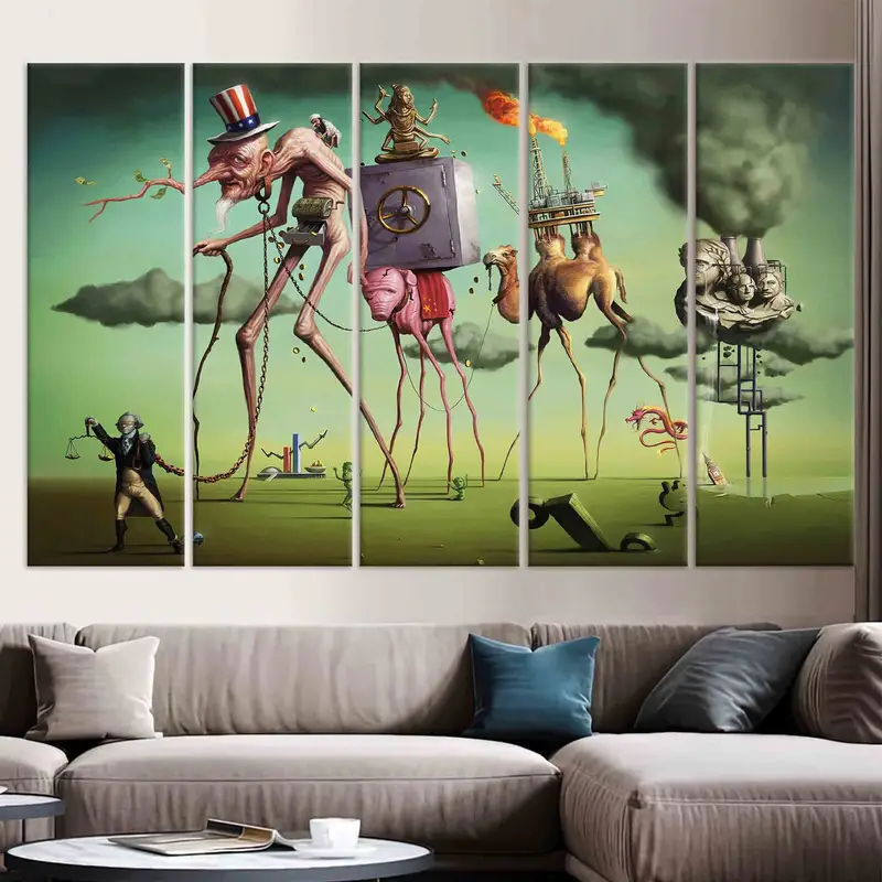Salvador Dali Amerikan Rüyası, Tuval Duvar Sanatı, Dali Duvar Dekoru, Aziz Anthony'nin Temptasyonu, Gerçeküstü Duvar Sanatı, Duvar Dekoru, - 4