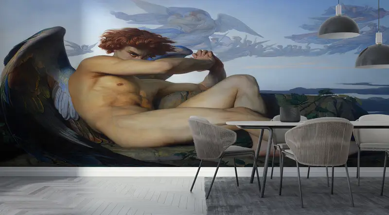 Reproduction Wall Art, Wall Paper Peel and Stick, Classic Mural, 3d Wall Paper, Famous Mural, Bright Wall Paper, , Cabanel Wall Painting, - 5
