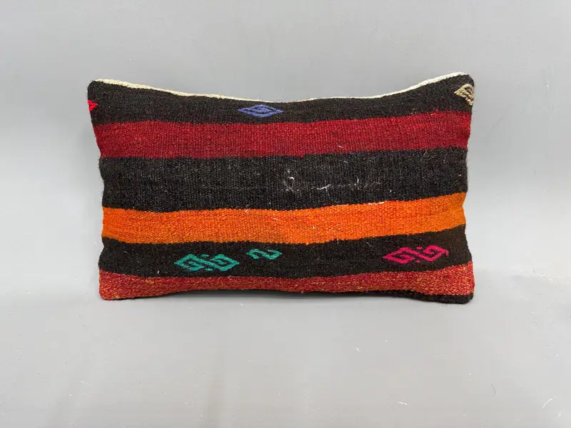 Turkish Pillow, Ethnic Pillow Cover Pillow Case, Couch Cushion Case, Cushion Cover, Gift Pillow, 12x20 Brown Pillow Case, Vintage Pillow - 4