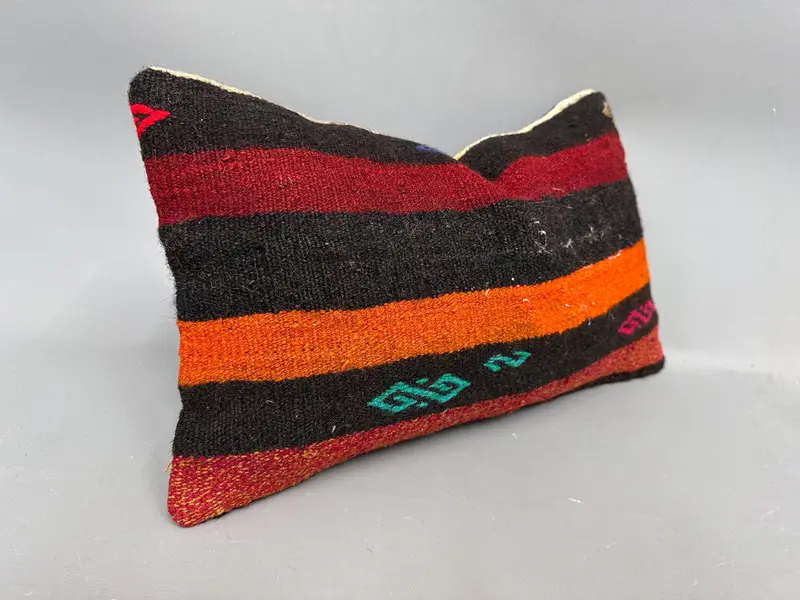 Turkish Pillow, Ethnic Pillow Cover Pillow Case, Couch Cushion Case, Cushion Cover, Gift Pillow, 12x20 Brown Pillow Case, Vintage Pillow - 2