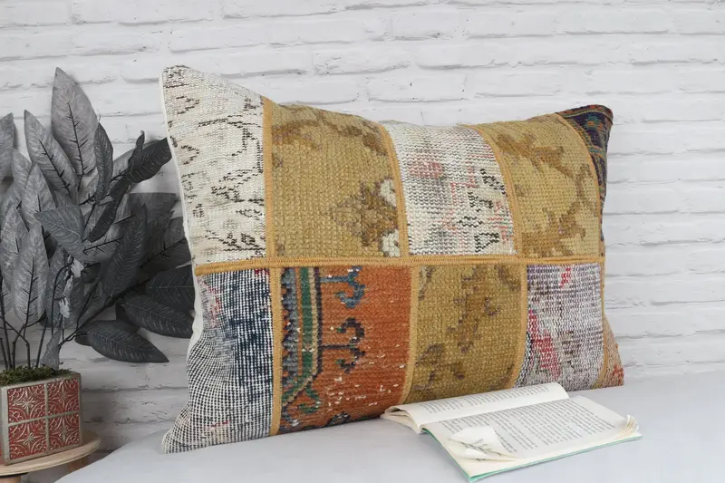 Outdoor Cushion, Cushion Cover, Accent Pillow Sham, Pillow for Couch, Boho Pillow Sham Cover, Kilim Cushion Sham, 20x28 Red Cushion - 3