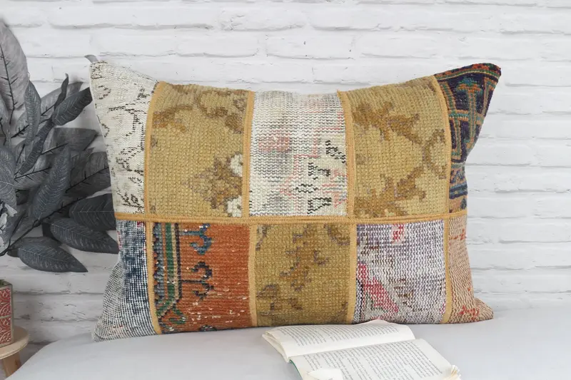 Outdoor Cushion, Cushion Cover, Accent Pillow Sham, Pillow for Couch, Boho Pillow Sham Cover, Kilim Cushion Sham, 20x28 Red Cushion - 2