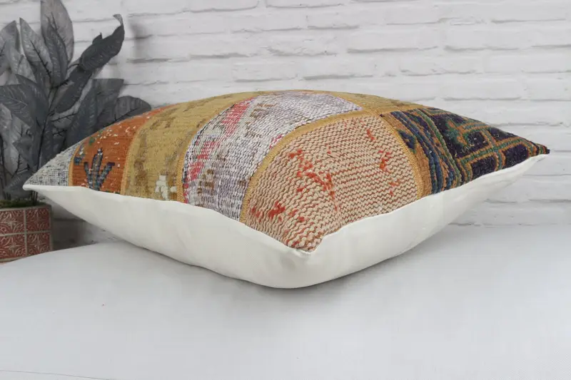 Outdoor Cushion, Cushion Cover, Accent Pillow Sham, Pillow for Couch, Boho Pillow Sham Cover, Kilim Cushion Sham, 20x28 Red Cushion - 7