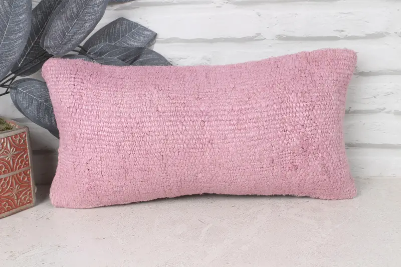 Personalized Gift Pillow Pillow, 8x16 Pink Pillow Case, Nomadic Pillow, Kilim Cushion Sham, Pillow Sham, Throw Kilim Pillow, Gift Pillow - 1