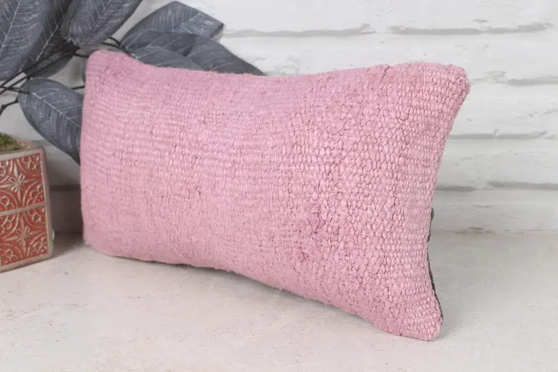 Personalized Gift Pillow Pillow, 8x16 Pink Pillow Case, Nomadic Pillow, Kilim Cushion Sham, Pillow Sham, Throw Kilim Pillow, Gift Pillow - 3