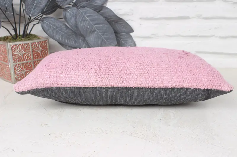 Personalized Gift Pillow Pillow, 8x16 Pink Pillow Case, Nomadic Pillow, Kilim Cushion Sham, Pillow Sham, Throw Kilim Pillow, Gift Pillow - 5