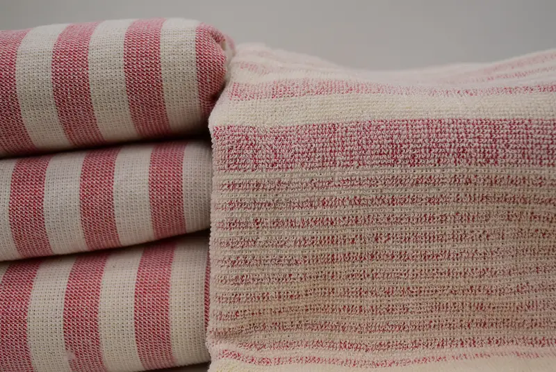 Organic towel, Custom Turkish Towel, Summer Gift, Gift For Bride, Soft and absorbent Turkish towel, Turkish towel, 68x40 Cotton Striped Terry Towel - 3