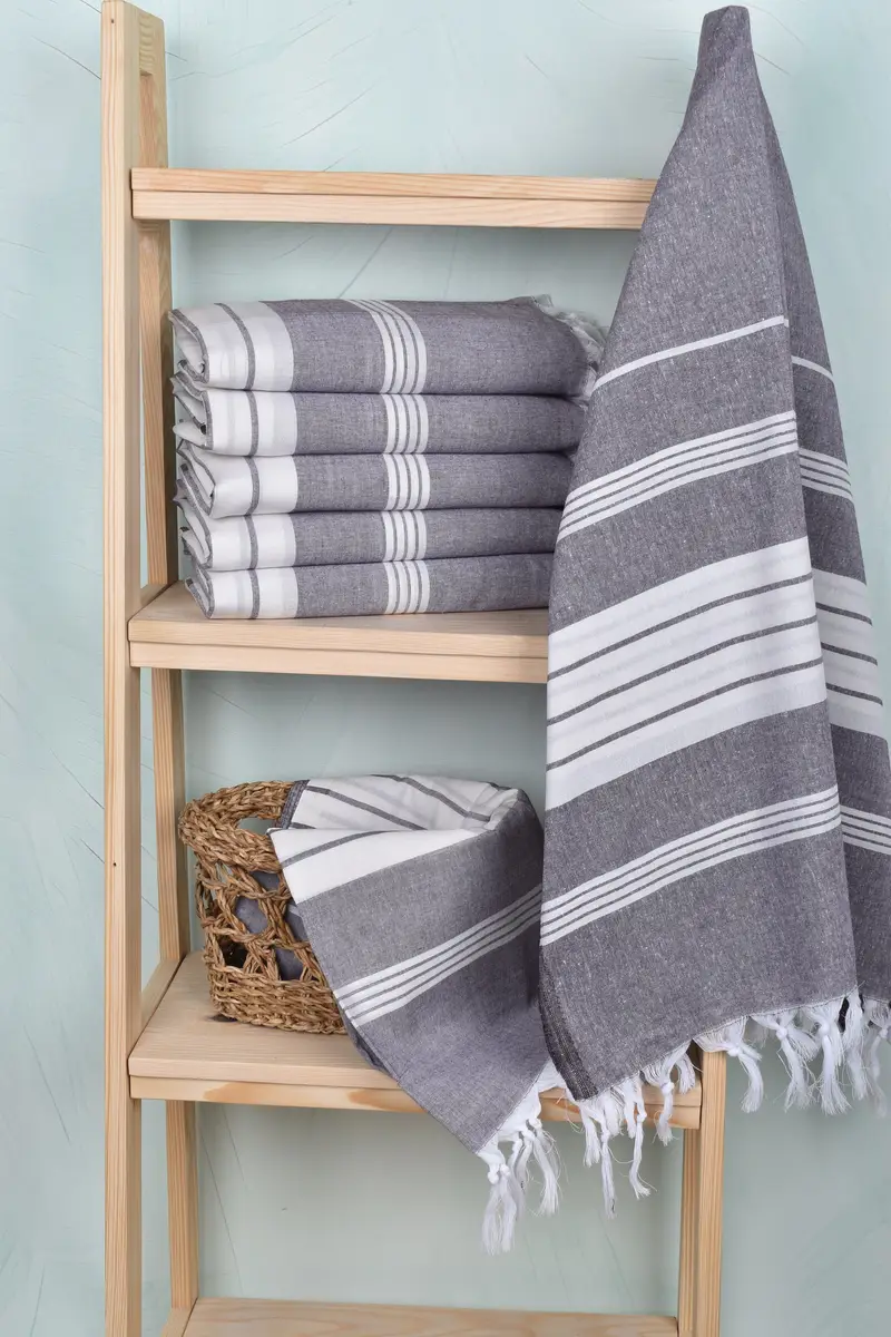 Wedding Favors, 68x36 Cotton Striped Towel, Lightweight Turkish towel, Bachelorette Party Gifts, Beach Wedding Favor, Personalized Gift For Her - 3