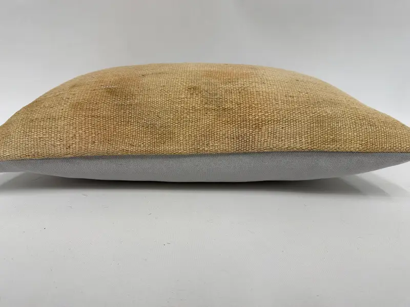 Türkisches Kissen, helles Kissengehäuse, 12x20 Beige Kissen, Kilimkissenbezug, Vintage Kilim -Kissen, Kissen, nachhaltiges Kissen - 5