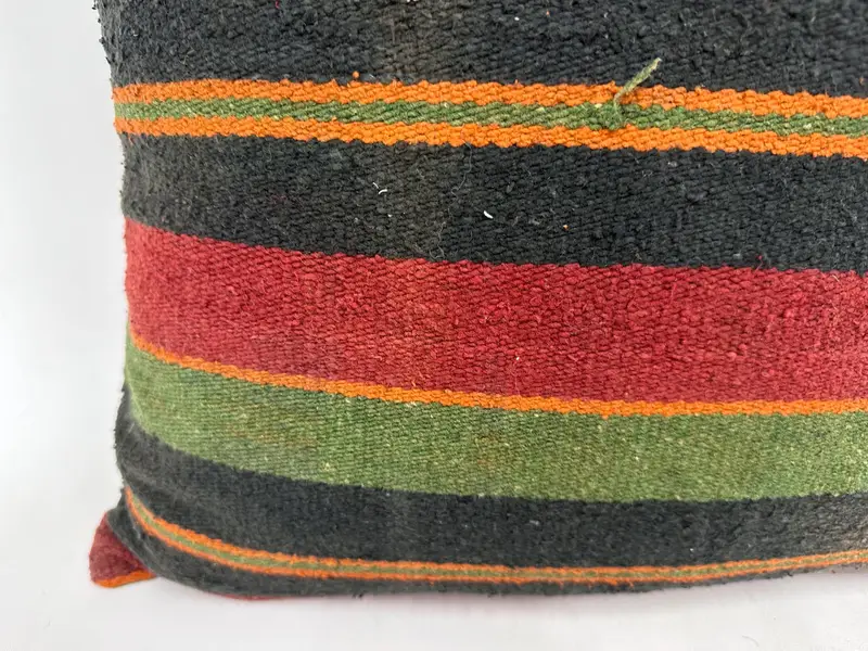 キリム枕カバー、枕、ベッドクッションカバー、24x24グリーンピローケース、ソファ用の枕、アステカクッションカバー、トルコのキリム枕 - 2