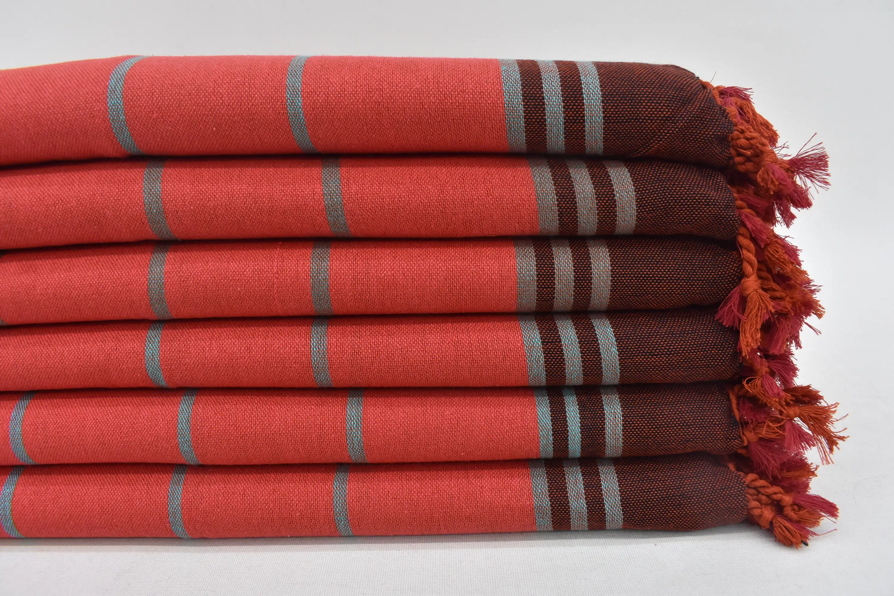 Summer Gift Turkish Towel, 67x40 Inches, 12 Striped, Custom Beach Towel - 1