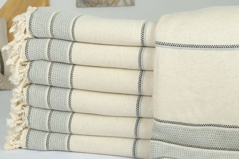 Custom Wedding Gifts, Boho Throw Blankets, 104x96 Cotton Striped Towel, Personalized Bridesmaid Gift, Wedding Favors, Beach Wedding Favor - 2