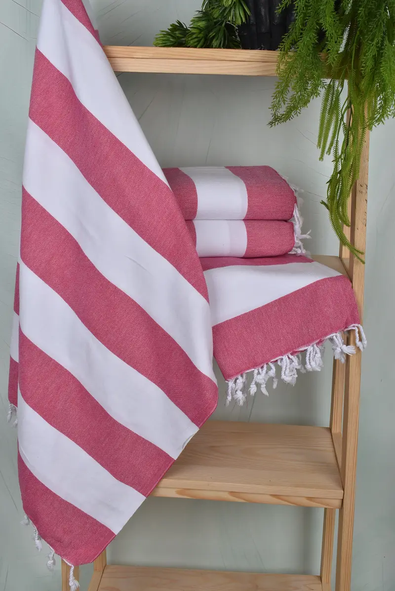 Beach Size Towel, Bachelorette Party Gift, Wedding Gifts Towel, Absorbent towel, 70x40 Cotton Striped Towel, Birthday Gift, Holiday Towel - 6