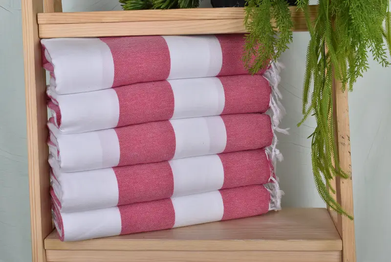Beach Size Towel, Bachelorette Party Gift, Wedding Gifts Towel, Absorbent towel, 70x40 Cotton Striped Towel, Birthday Gift, Holiday Towel - 1