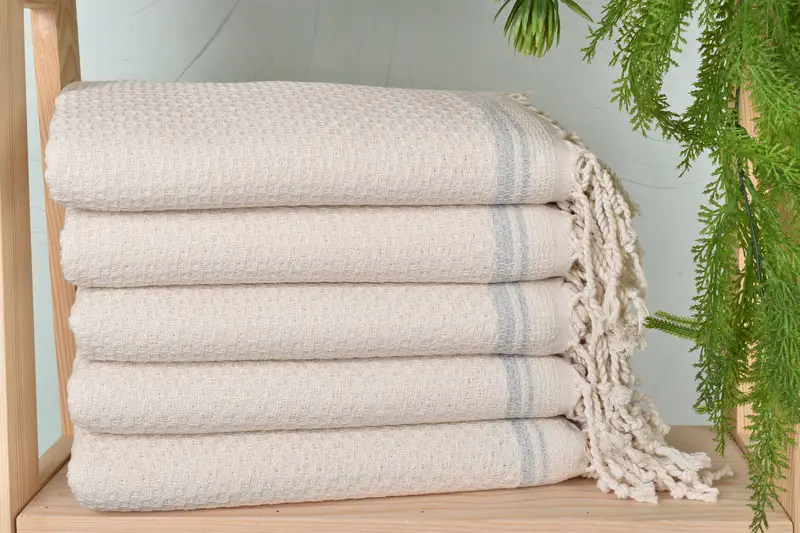 Gym Towel, 68x36 Cotton Striped Towel, Custom Wedding Gift, Bridal Gifts, Bachelorette Party Gift, Thin towel, Handmade Turkish hammam towel - 2