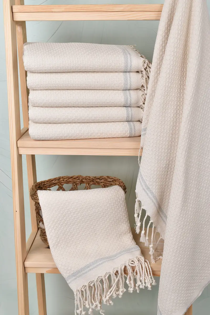 Gym Towel, 68x36 Cotton Striped Towel, Custom Wedding Gift, Bridal Gifts, Bachelorette Party Gift, Thin towel, Handmade Turkish hammam towel - 3