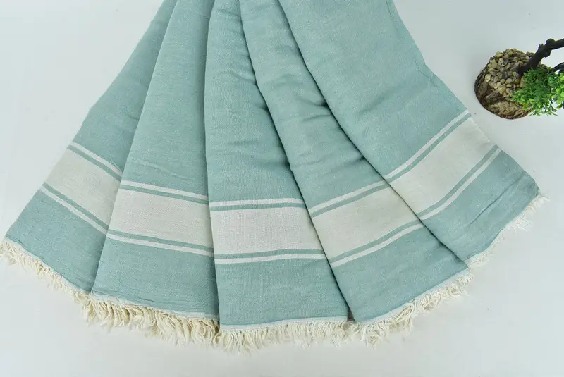 Turkish Blanket, Organic Throw, Bridesmaid Gifts, Custom Blanket, Best Wedding Gift, Christmas Tablecloth, 70x60 Cotton Striped Towel, Couch Blanket - 4