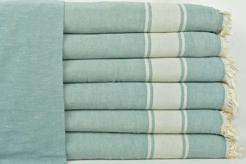 Turkish Blanket, Organic Throw, Bridesmaid Gifts, Custom Blanket, Best Wedding Gift, Christmas Tablecloth, 70x60 Cotton Striped Towel, Couch Blanket - 1