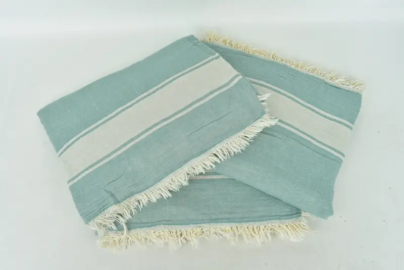 Turkish Blanket, Organic Throw, Bridesmaid Gifts, Custom Blanket, Best Wedding Gift, Christmas Tablecloth, 70x60 Cotton Striped Towel, Couch Blanket - 6