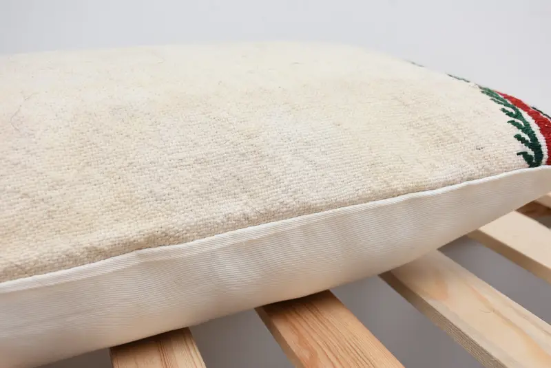 Turkish Pillow, Pillow Cover, 12x24 White Cushion Cover, Antique Pillows, Nomadic Pillow Sham, Vintage Kilim Pillow, Outdoor Cushion Cover - 7