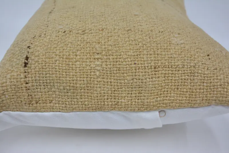 Pillow Cover, Vintage Kilim Throw Pillow, Car Pillow Cover, Kilim Pillow Cover, 16x24 Beige Cushion Case, Pillow for Sofa, Wool Kilim Pillow Pillow - 5