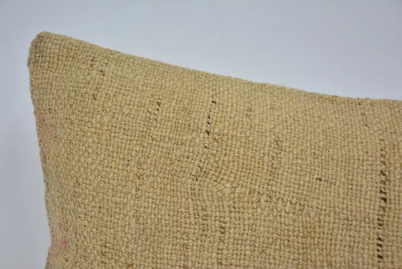 Pillow Cover, Vintage Kilim Throw Pillow, Car Pillow Cover, Kilim Pillow Cover, 16x24 Beige Cushion Case, Pillow for Sofa, Wool Kilim Pillow Pillow - 2