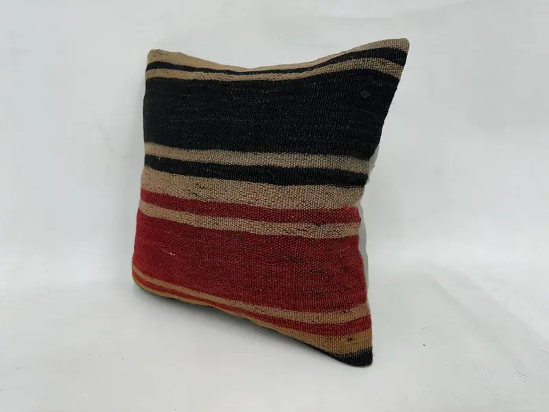 Chair Cushion Cover, 18x18 Red Cushion, Living Room Throw Pillow, Turkish Kilim Pillow, Antique Pillows, Pillow for Couch, Pillow, Car Pillow Sham - 4