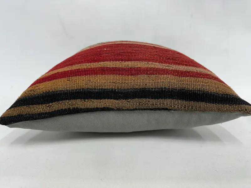 Chair Cushion Cover, 18x18 Red Cushion, Living Room Throw Pillow, Turkish Kilim Pillow, Antique Pillows, Pillow for Couch, Pillow, Car Pillow Sham - 5