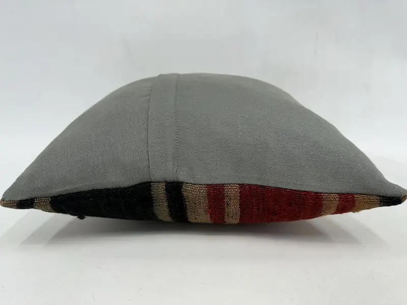 Chair Cushion Cover, 18x18 Red Cushion, Living Room Throw Pillow, Turkish Kilim Pillow, Antique Pillows, Pillow for Couch, Pillow, Car Pillow Sham - 7