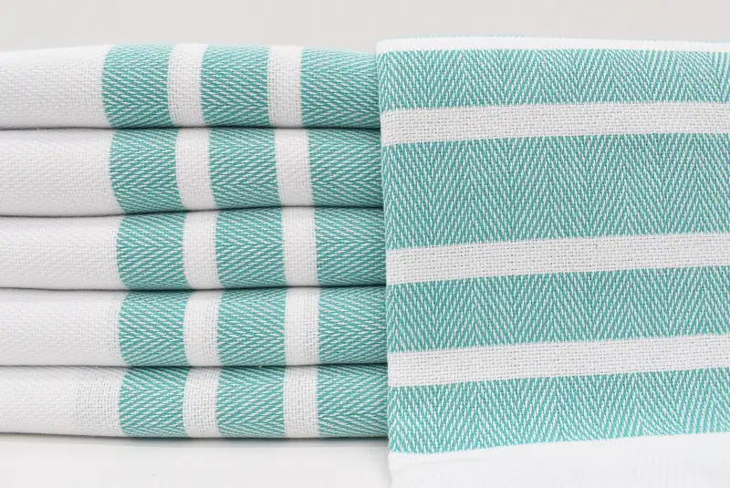Personalized Gifts, Handwoven Turkish Towel, Spa Towel, Lightweight Turkish towel, Employee Gifts, 70x40 Cotton Herringbone Towel, Lightweight towel - 1