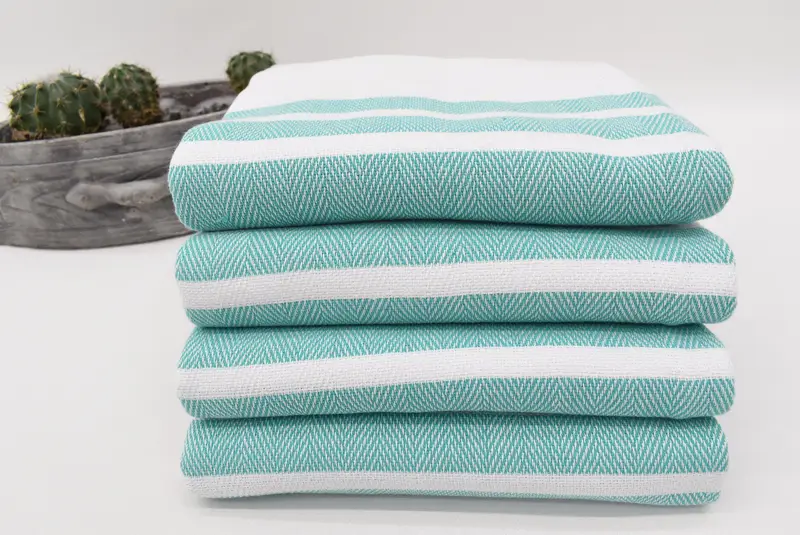 Personalized Gifts, Handwoven Turkish Towel, Spa Towel, Lightweight Turkish towel, Employee Gifts, 70x40 Cotton Herringbone Towel, Lightweight towel - 7