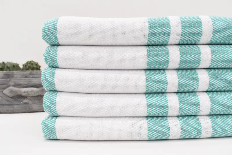 Personalized Gifts, Handwoven Turkish Towel, Spa Towel, Lightweight Turkish towel, Employee Gifts, 70x40 Cotton Herringbone Towel, Lightweight towel - 2