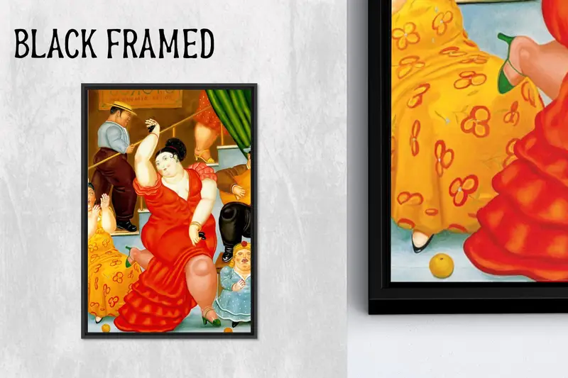 Modern Soyut Dans Eden Kadın Baskılı Kanvas Tablo