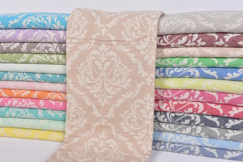 Personalised Gift, Quick-Dry Beach Towel, Organic towel, Antibacterial Turkish peshtemal towel, 68x36 Cotton Baroque Towel, Absorbent towel - 2