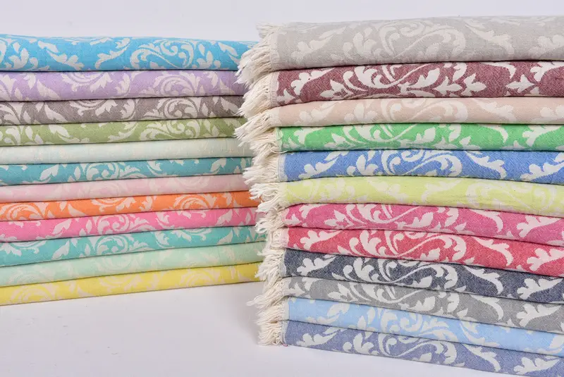 Personalised Gift, Quick-Dry Beach Towel, Organic towel, Antibacterial Turkish peshtemal towel, 68x36 Cotton Baroque Towel, Absorbent towel - 1