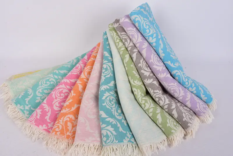 Personalised Gift, Quick-Dry Beach Towel, Organic towel, Antibacterial Turkish peshtemal towel, 68x36 Cotton Baroque Towel, Absorbent towel - 4