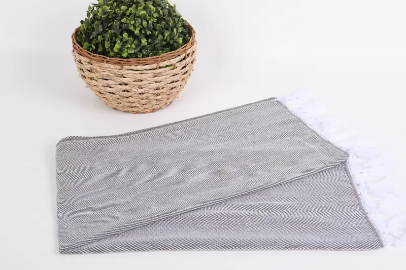 36x18 Cotton Herringbone Towel, Gift For Wedding Day, Turkish Hand Towel, Bulk Order Towel, Memorial Gift, Small Bath Towels, Monogram Hand Towel - 4