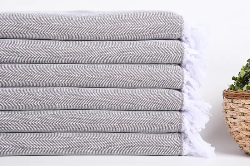 36x18 Cotton Herringbone Towel, Gift For Wedding Day, Turkish Hand Towel, Bulk Order Towel, Memorial Gift, Small Bath Towels, Monogram Hand Towel - 2