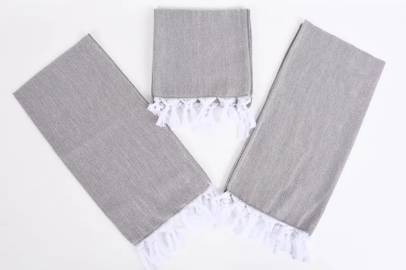 36x18 Cotton Herringbone Towel, Gift For Wedding Day, Turkish Hand Towel, Bulk Order Towel, Memorial Gift, Small Bath Towels, Monogram Hand Towel - 6