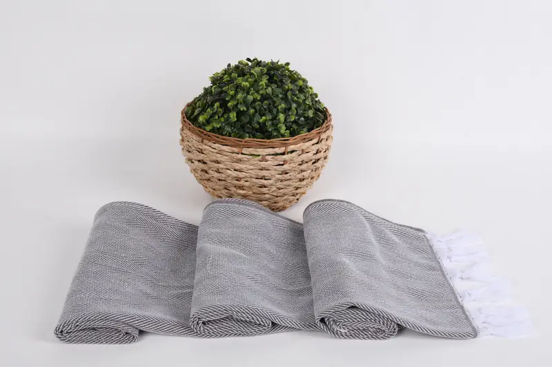 36x18 Cotton Herringbone Towel, Gift For Wedding Day, Turkish Hand Towel, Bulk Order Towel, Memorial Gift, Small Bath Towels, Monogram Hand Towel - 8