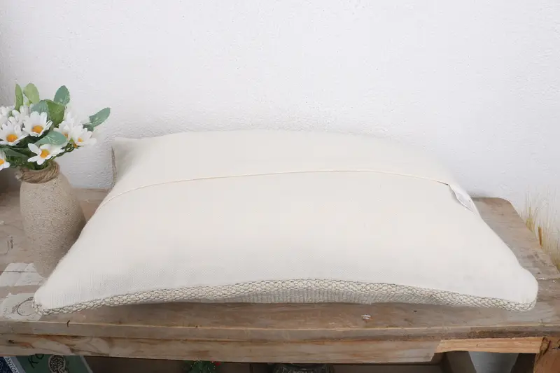 Interior Designer Pillow, Kilim Cushion Sham, Bolster Cushion Cover, Bright Pillow, Pillow Case, 12x20 White Pillow Sham, Throw Kilim Pillow - 7