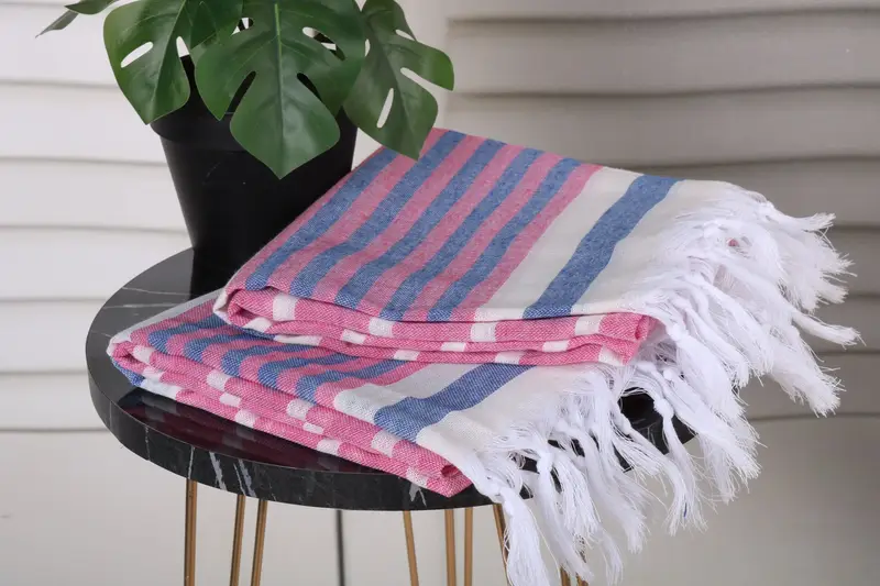 Valentines Day Gift For Her, Bridal Shower Gift, Bridesmaid Favors, Turkish hand towel, 68x40 Cotton Striped Towel, Bachelorette Party Decorations - 3
