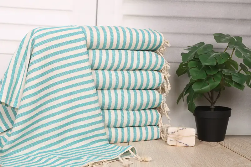 40x18 Pamuklu Çizgili Havlu, Monogram Mutfak Havlu, İyilik için Düğün, Nedime Hediyeleri, Kişiselleştirilmiş Hediyeler, Hediye, Spa Havlu, Bachelor Havlu - 1