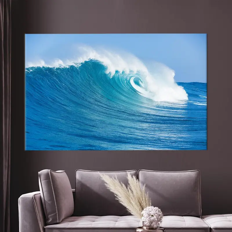Wave Canvas Art, Ocean Wall Art, Water Art Decor, Sea Wall Art, Blue Canvas Decor, Coastal Wall Art, - 1